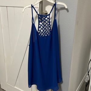 Blue razorback tank